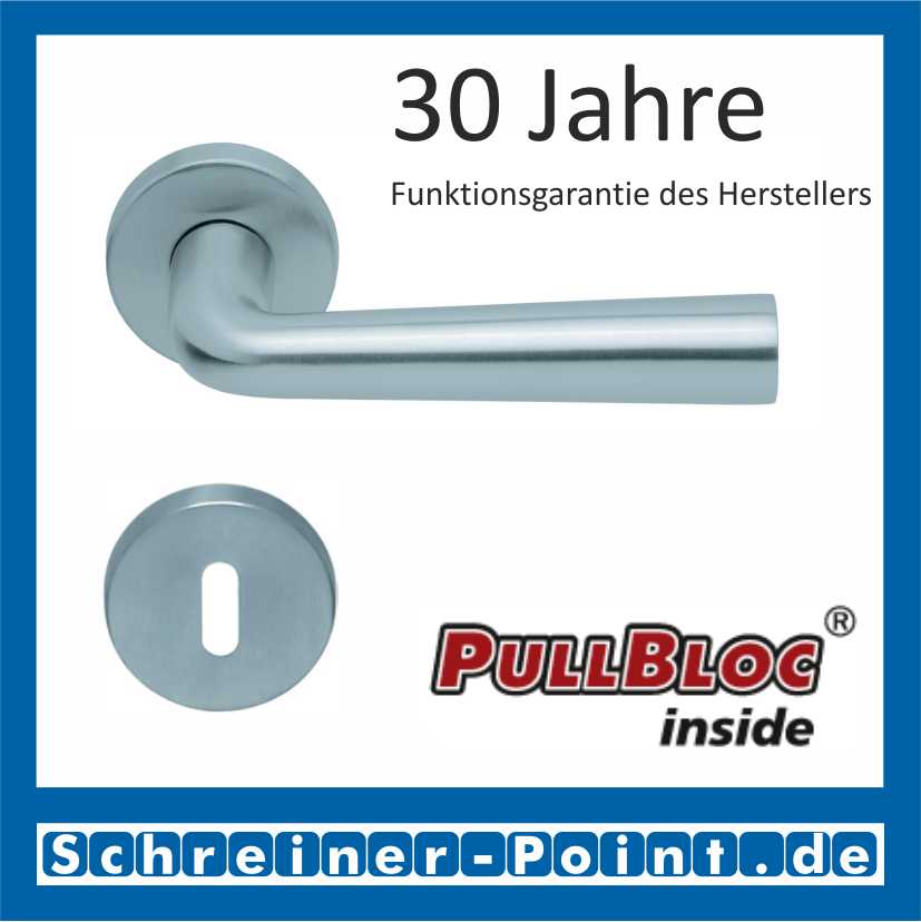 Scoop Jericho PullBloc Rundrosettengarnitur, Rosette Edelstahl matt